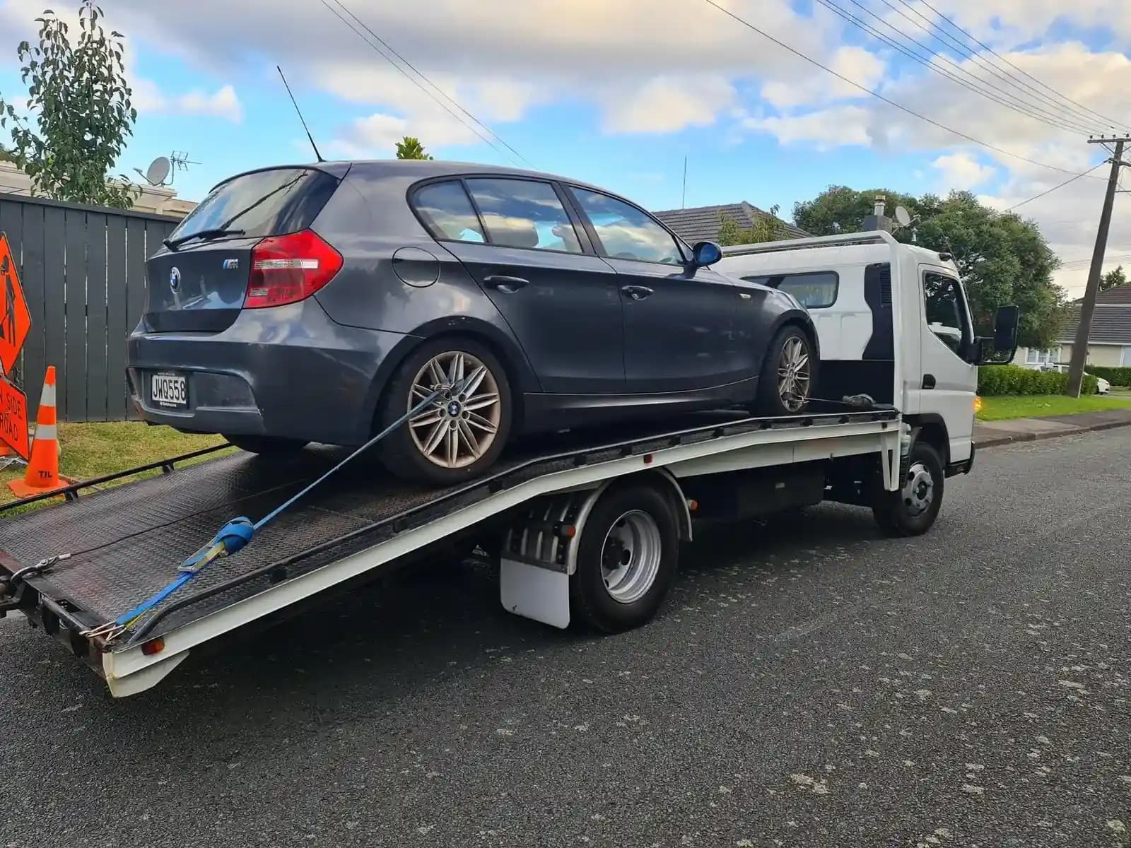 Row of scrap and wrecked cars ready for cash sale at Apex   Car Removal Hamilton
